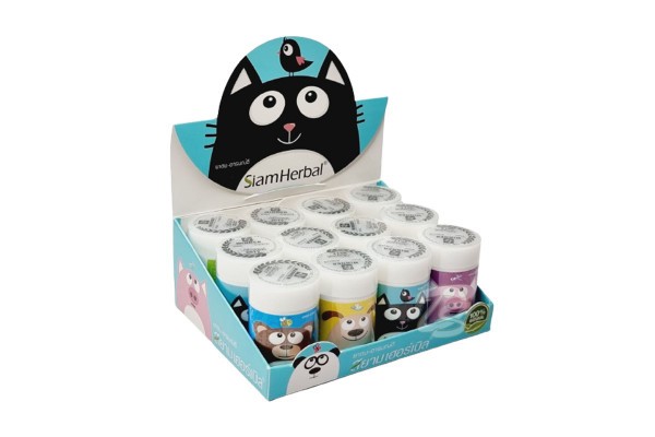 (УПАКОВКА 12 ШТ) Ингалятор на травах и маслах от Siam Herbal Inhaler Ya-Dom-Arom-Dee 7g