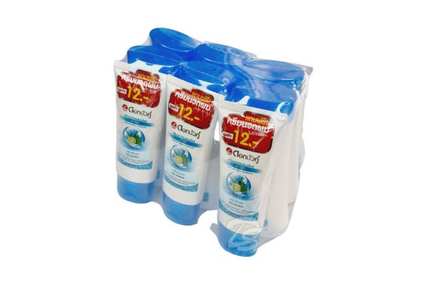 (УПАКОВКА 6 НАБОРОВ) Набор шампунь и кондиционер с кафрским лаймом против перхоти от Dok Bua Ku Kaffir Lime Herbal Shampoo 80ml+Conditioner 30ml