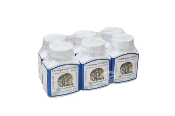 (УПАКОВКА 6 ШТ) Капсулы для лечения экземы и дерматита от Thanyaporn Herbs Compound SEA HOLLY 100 Капсул