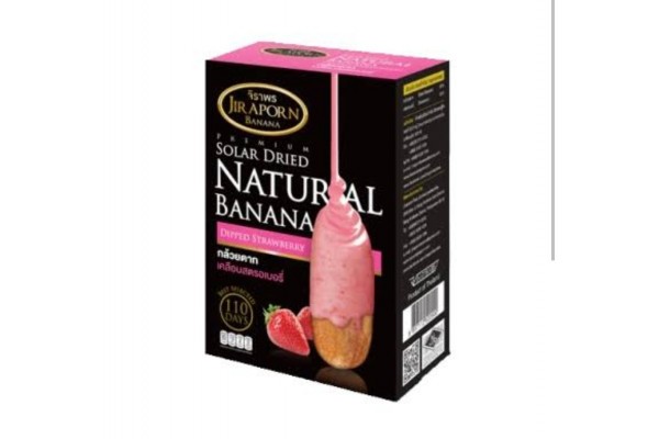 Вяленые на солнце бананы в клубничной глазури Jiraporn 250 гр