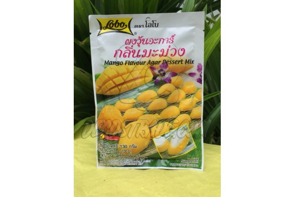 Для приготовления тайского желе «Манго» на основе агар-агара от Lobo, Mango Flavor Agar Dessert Mix, 130 гр