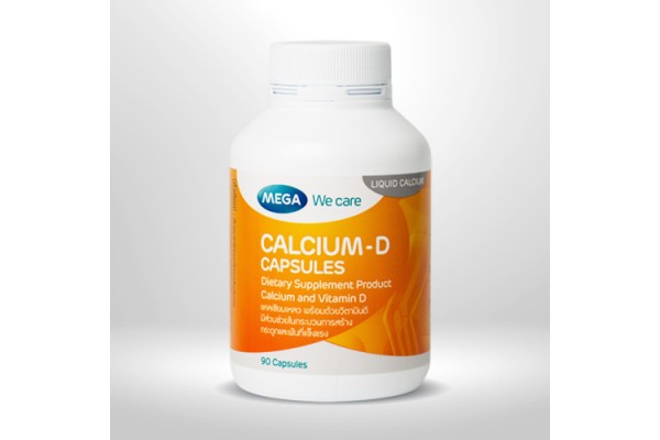 Жидкий кальций с витамином D3 для укрепления костей от Mega We care Calcium-D 60 капсул