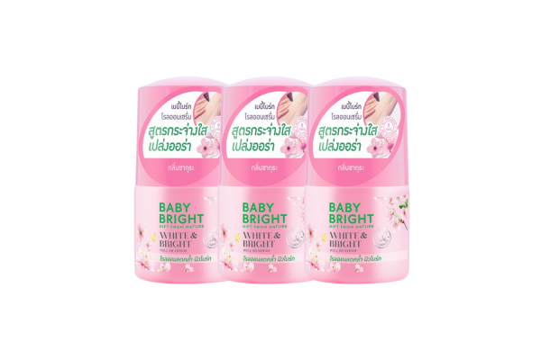 Натуральный дезодорант-сыворотка Baby Bright White and Bright Сакура без спирта для кожи подмышек 50 мл ? 3 шт