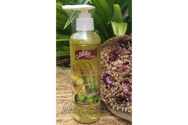Натуральный шампунь с Кокосом, Алоэ и Кафир-лаймом от Pumedin, Coconut Oil Aloe Vera, Kraffir Lime Oil Balance Shampoo, 250 гр