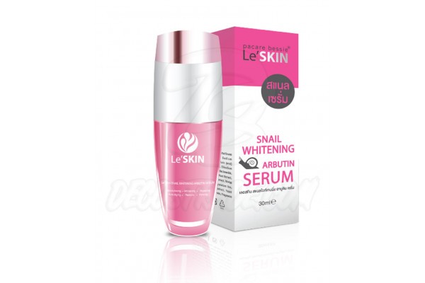 Осветляющая и омолаживающая сыворотка для лица с улиточным фильтратом и арбутином от Le' Skin, Snail Whitening Arbutin Serum Plus, 30 мл