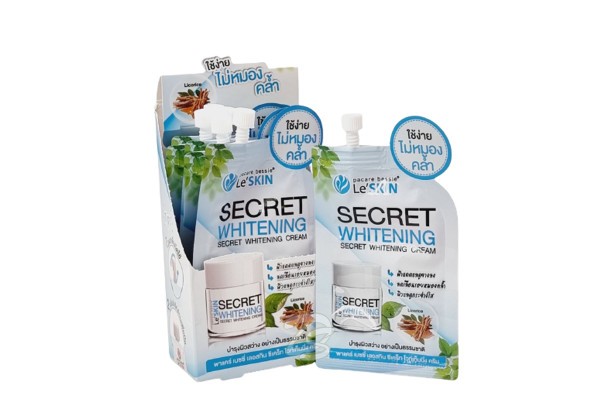 Отбеливающий крем для лица с экстрактом солодки от Le' Skin, Secret Whitening Cream, (набор 6 шт по 8 мл)