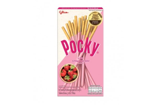 Печенье - палочки покки со вкусом Клубники Pocky Glico 43гр