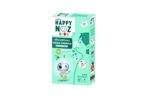 Пластырь от заложенности носа с маслом куркумы от Happy Noz Green Onion Stickers (6 pieces/box)