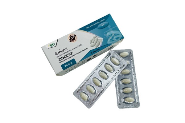 Цинккап, капсулы с цинком для кожи склонной к акне от THP Zinccap Zinc Amino Acid Chelate 70mg 30 капсул