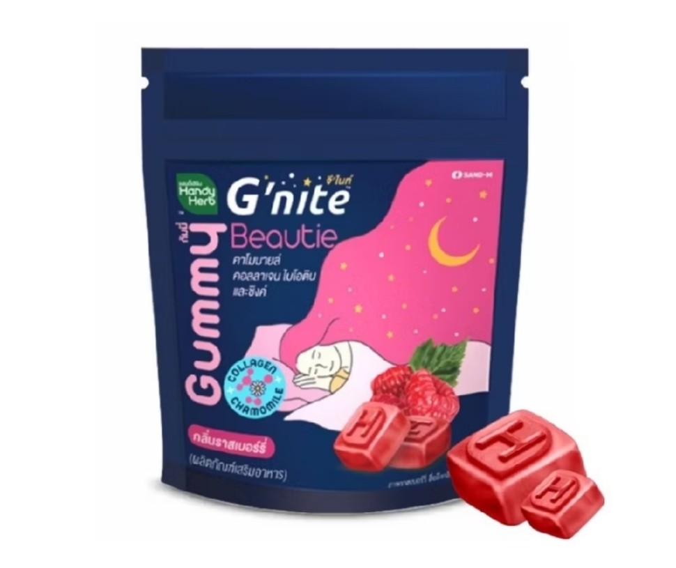 Мармелад для красивой кожи и крепкого сна с коллагеном и ромашкой Handy Herb G'nite со вкусом Малины 4 шт 24 гр.