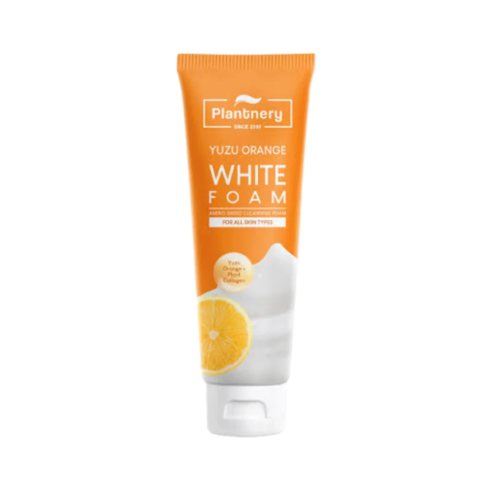 Очищающий мусс с витамином C и юдзу для сияющей кожи Plantnery Yuzu Orange White Foam 100 гр