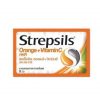 Леденцы от кашля и боли в горле со вкусом апельсина Strepsils Orange + Vitamin C 8 шт
