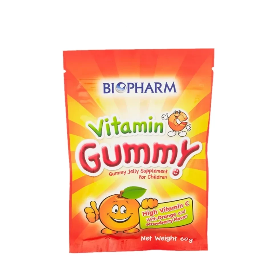 Жевательный мармелад "Витамин С" со вкусом апельсина и клубники Biopharm 60 гр