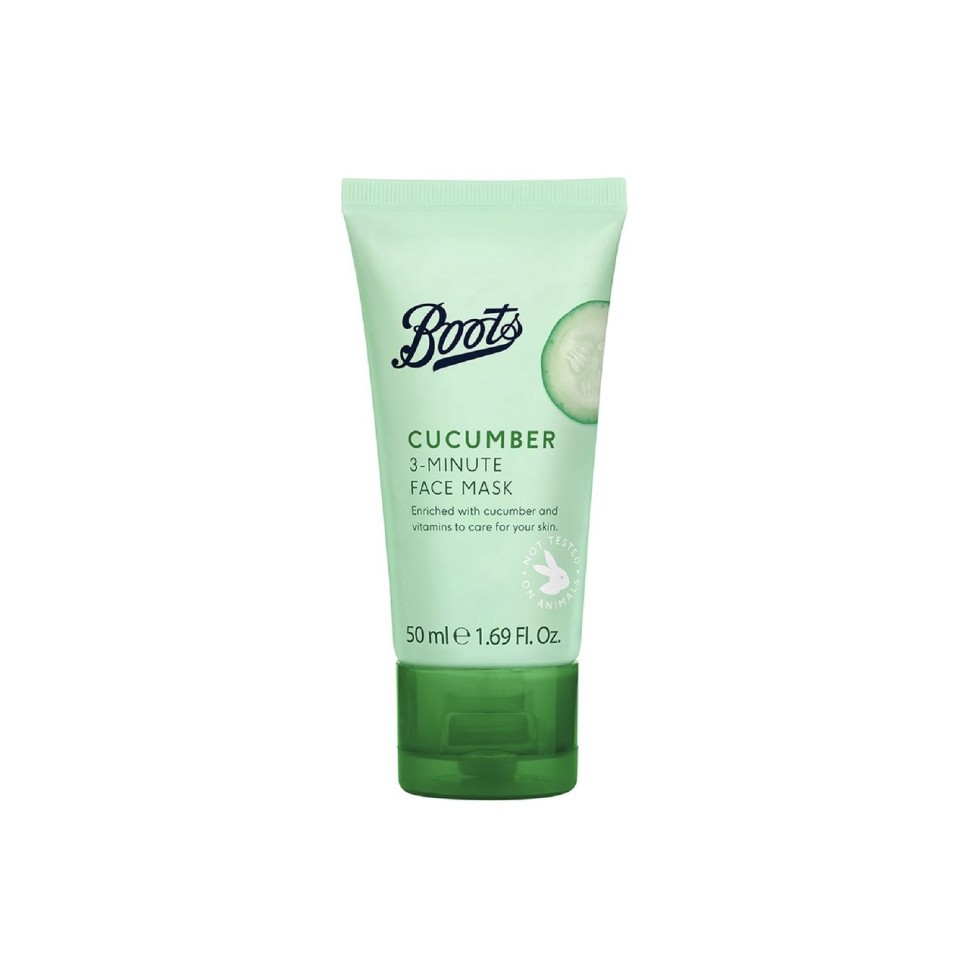 Маска для лица с огурцом 3 минуты Boots Cucumber 3-minute facial mask 50 гр