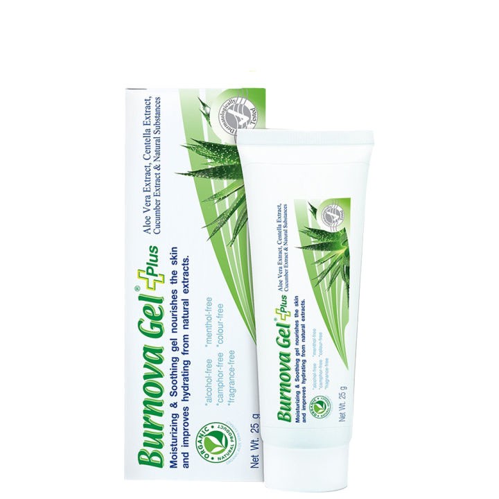 Успокаивающий гель с Алоэ Вера от ожогов и акне от Burnova Gel Plus 25 гр
