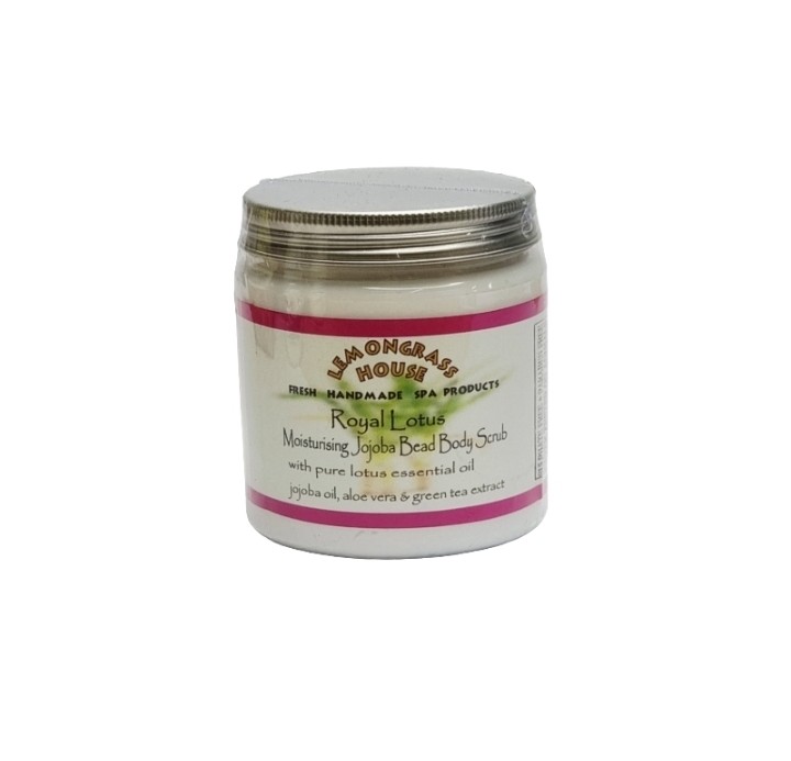 Скраб для тела с гранулами жожоба "Королевский Лотос" Lemongrass House Royal Lotus Moisturizing Jojoba Bean Body Scrub 300 гр