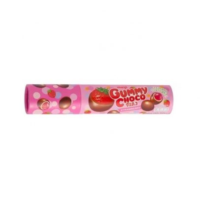 Мармеладные клубничные конфеты в шоколадной глазури Meiji Gummy Choco Strawberry 50 гр
