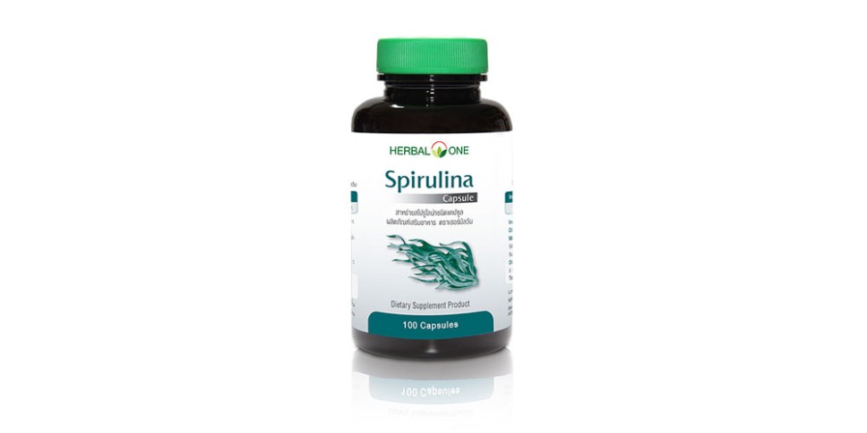 Спирулина в капсулах от Herbal One, Spirulina, 100 капсул