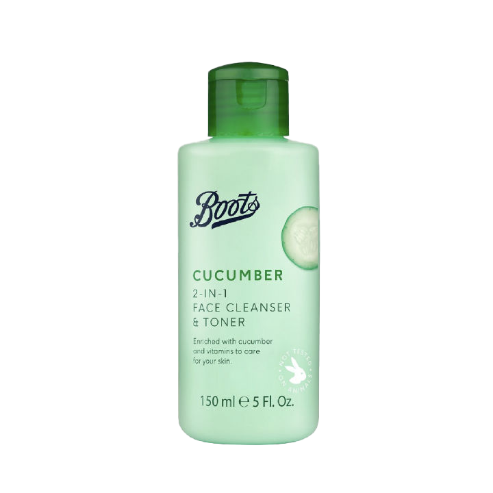 Очищающее средство и тоник 2в1 с экстрактом огурца Boots Cucumber 2in1 Face Cleanser and Toner 150 мл