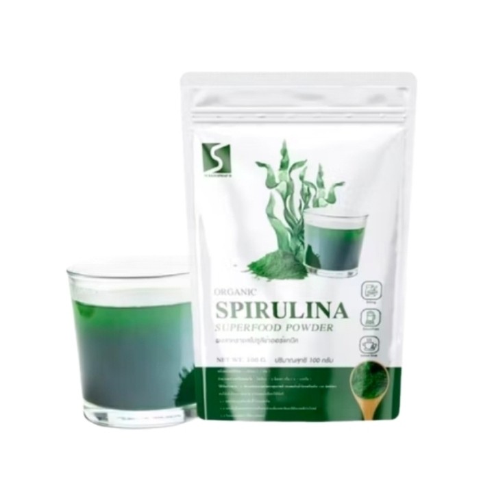 Органическая спирулина порошок 100г SUKKHAPHAP D – для энергии и иммунитета