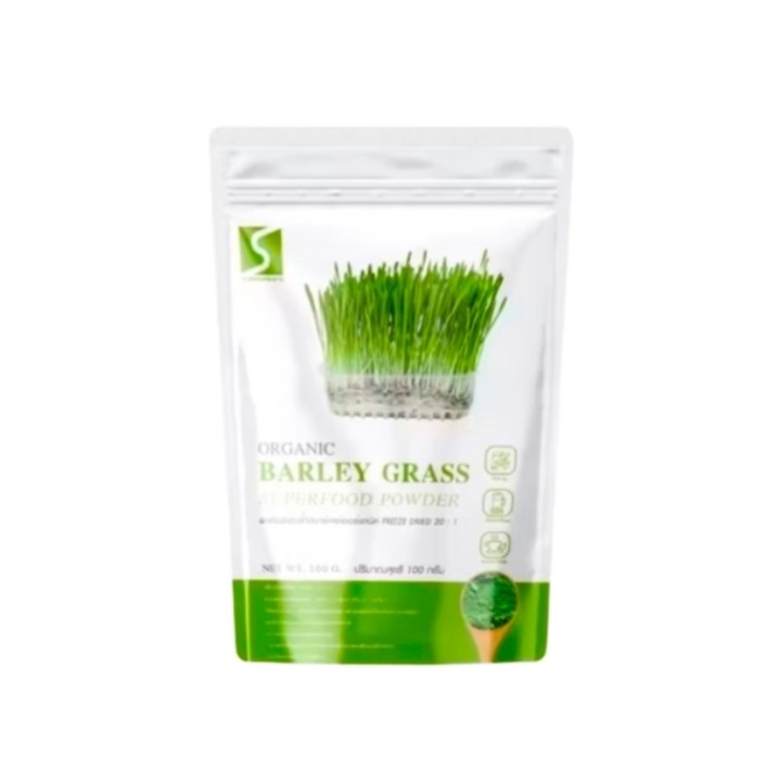 Органический Порошок Ростков Ячменя SUKKHAPHAP D зелёный суперфуд 100 гр