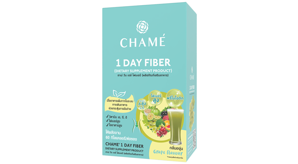 Натуральная клетчатка CHAME 1 Day Fiber со вкусом винограда 15 гр x 6 саше