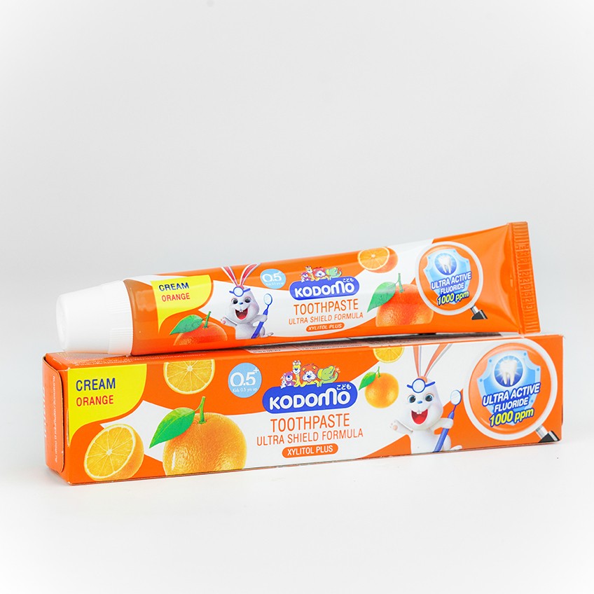 Детская зубная паста «Апельсин» от Kodomo, Orange Toothpaste For Kids, 40 гр