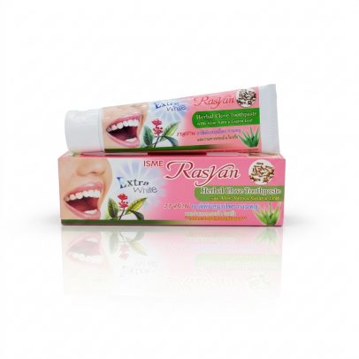 Экстра отбеливающая зубная паста «Гвоздика, Алоэ и Гуава» от Isme Rasyan, Herbal Toothpaste Extra White «Clove, Aloe Vera & Guava Leaf», 30 гр