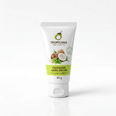 Кокосовый крем для рук "Лемонграсс-Мята" без парабенов от Tropicana Oil, Coconut Hand Cream Lemongrass-Min (non-parabe), 50 гр