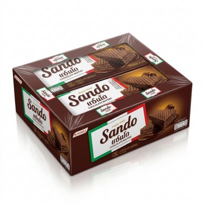 Нежные хрустящие вафли со вкусом шоколада от Sando Chocolate Wafers 3.5 гр x 12 шт