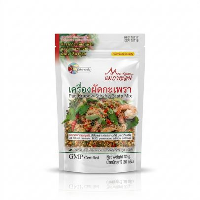 Острая приправа для традиционного тайского блюда Пад Капао от Mae Kaan, Pad Kapao Spices, 30 гр