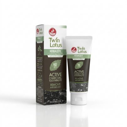 Отбеливающая зубная паста с бамбуковым углем от Twin Lotus, Toothpaste Active Charcoal, 100 гр