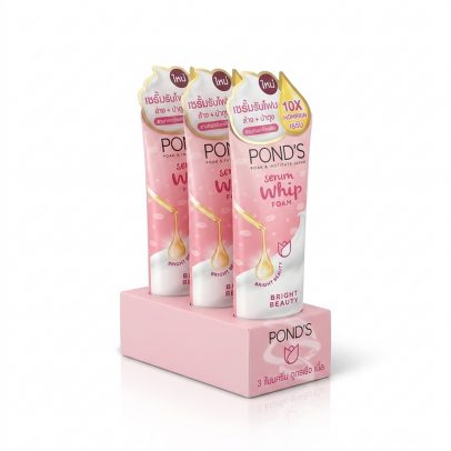 Пенка для умывания с коллагеновой сывороткой, Витамином В3 от POND'S Bright Beauty Crystal Glowing Skin Serum Whip Foam ( упаковка 3 шт*50 гр)