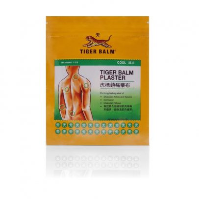 Охлаждающий и обезболивающий пластырь (зеленый) от Tiger Balm, Medicated Plaster Cool Green, 2 шт 7×10 см