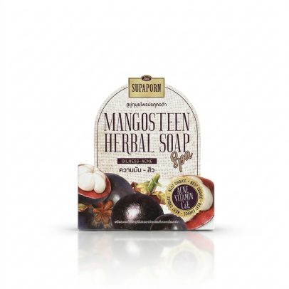 Спа-мыло «Мангостин» осветляющее в мешочке из люфы от Supaporn, Mangosteen Herbal Soap Spa, 70 гр
