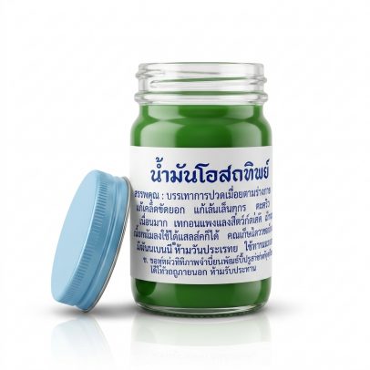 Тайский бальзам зеленый, Thai Label Balm Green, 100 гр