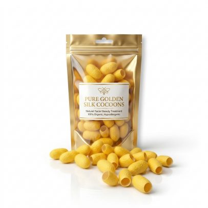 Золотые отборные шелковые коконы, Cocoon yellow, 20 шт